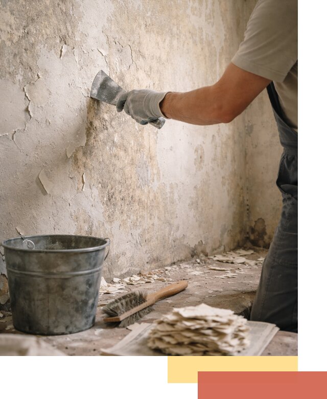 Удаление старой краски со стен в Аксае качественно и быстро