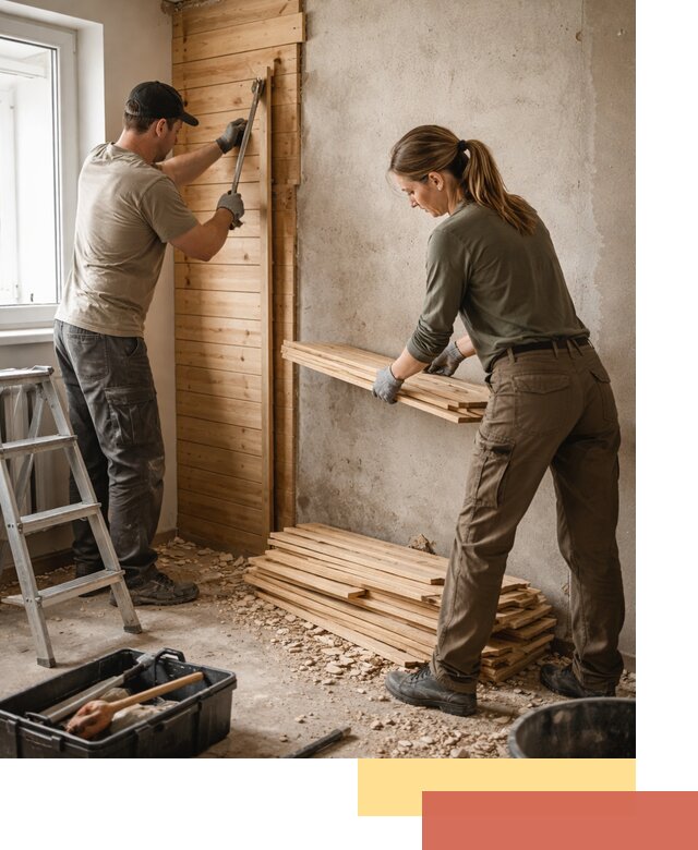 Демонтаж вагонки со стен в Аксае — профессиональный демонтаж