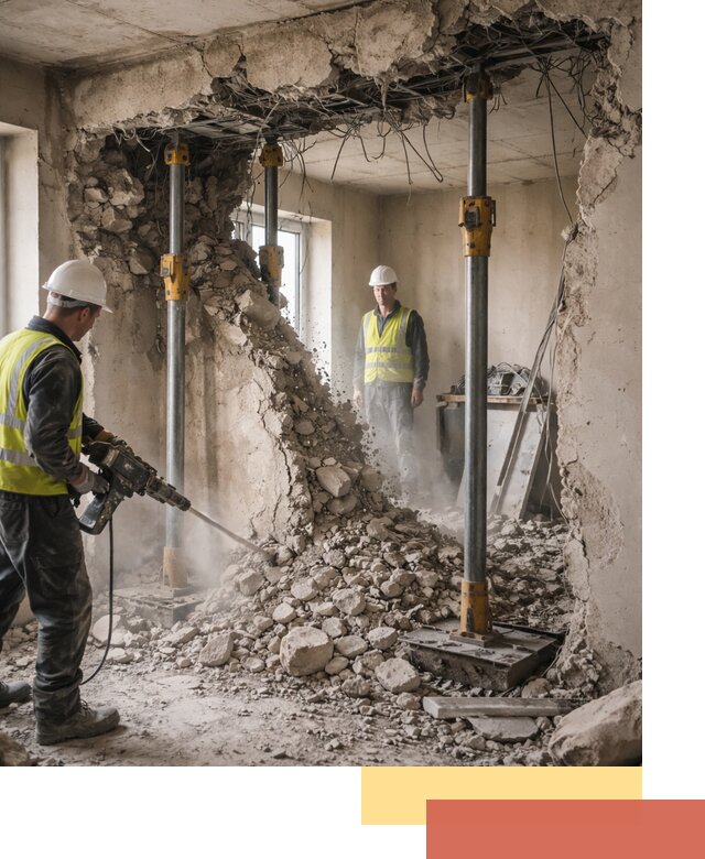 Снос несущих стен в Аксае с гарантией безопасности и качества