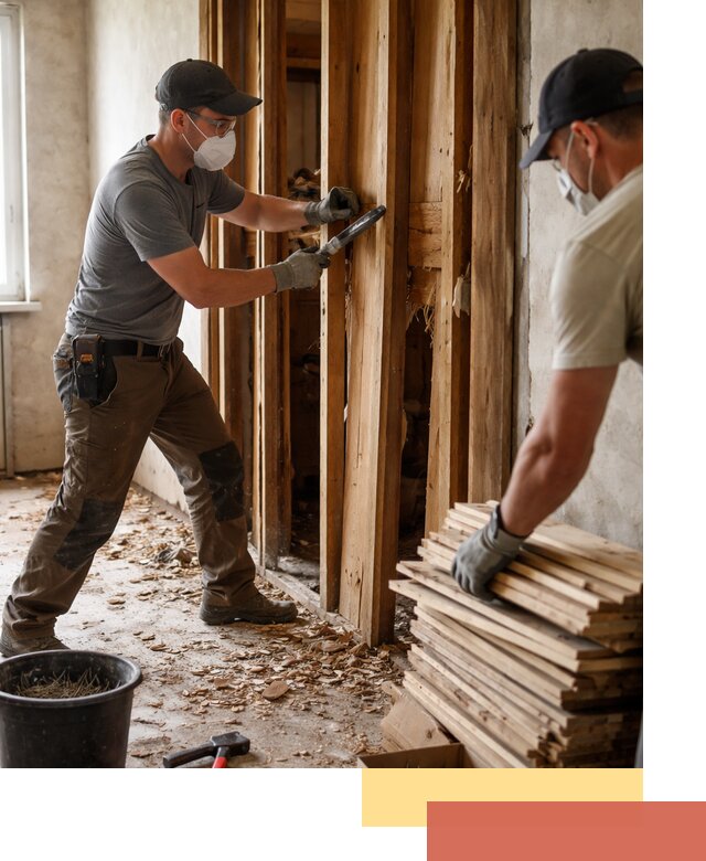 Демонтаж деревянных перегородок в Аксае быстро и аккуратно