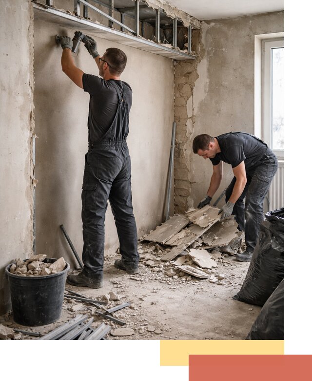 Демонтаж короба из гипсокартона в Аксае быстро и аккуратно