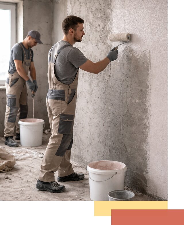 Нанесение бетоноконтакта на стены в Аксае для последующей отделки