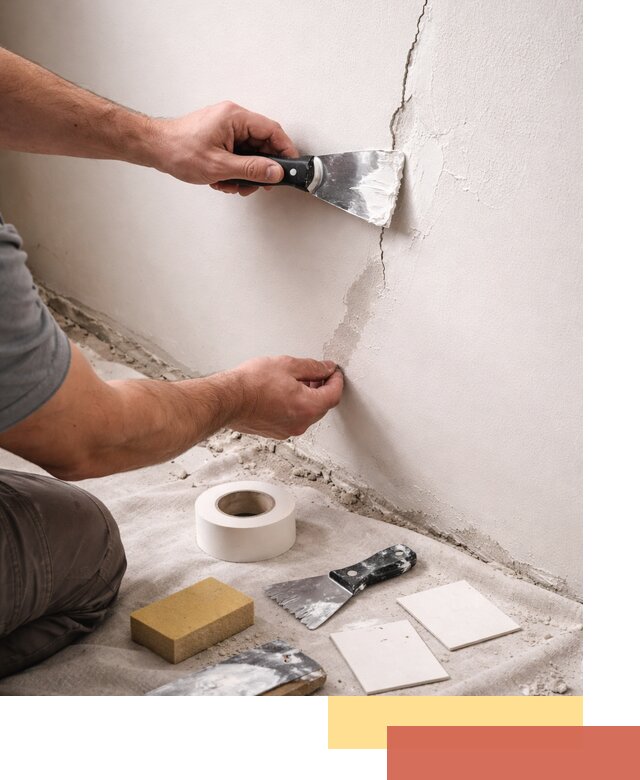 Заделка трещин и сколов в стенах и потолках в Аксае