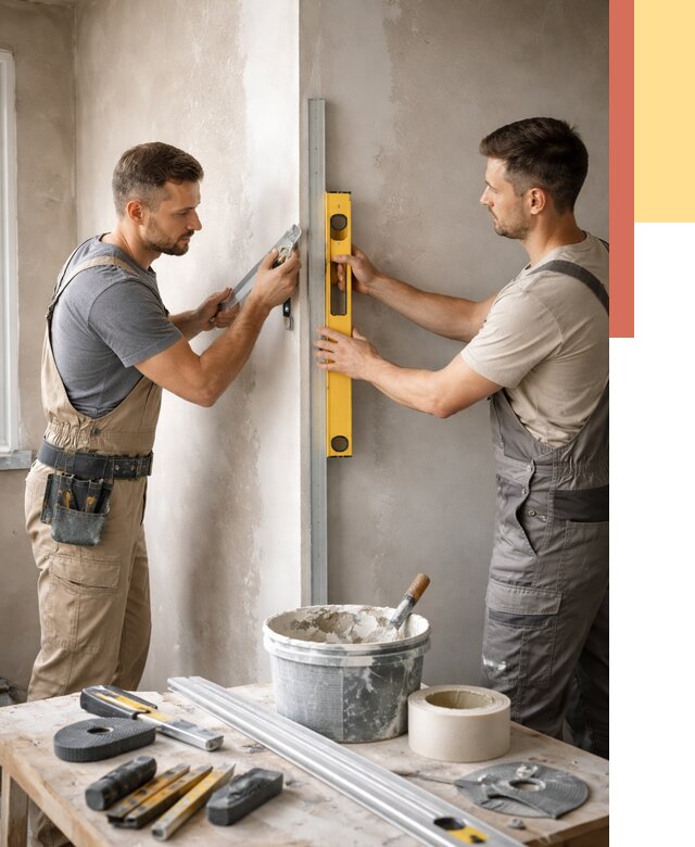 Выведение углов стен в Аксае от 1879 руб. быстро и недорого | ОТДЕЛОЧНИК-Акс