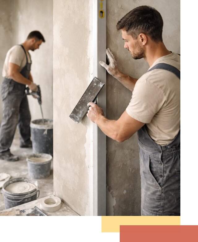 Выведение углов стен в Аксае: монтаж и оштукатуривание