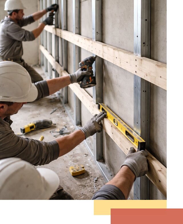 Устройство обрешетки под панели в Аксае