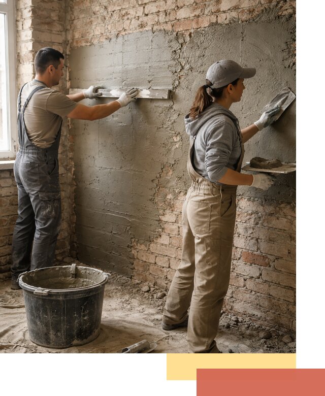 Штукатурка кирпичных стен в Аксае — качественно и надежно