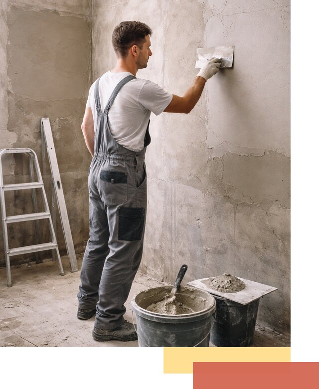 Штукатурка стен в ванной под ключ в Аксае