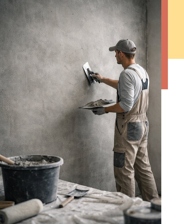 Декоративная штукатурка под бетон в Аксае от 2539 руб./м² — нанесение под ключ | ОТДЕЛОЧНИК-Акс