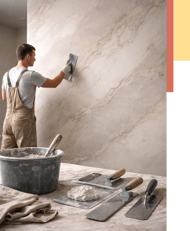 Декоративная штукатурка под мрамор в Аксае от 2844 руб./м² — быстро и недорого | ОТДЕЛОЧНИК-Акс