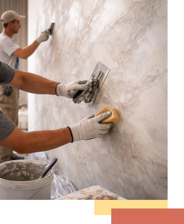 Декоративная штукатурка под мрамор в Аксае для стен и потолков