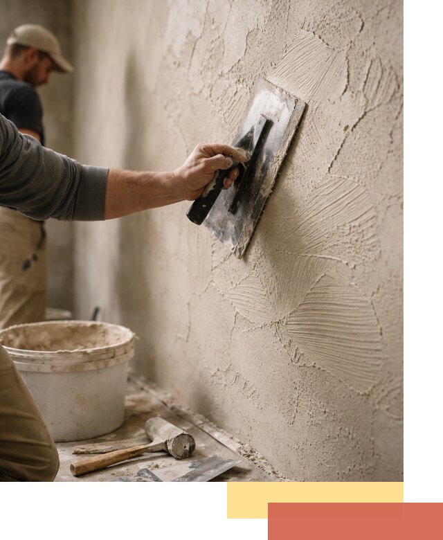 Фактурная штукатурка стен в Аксае — монтаж, отделка, реставрация