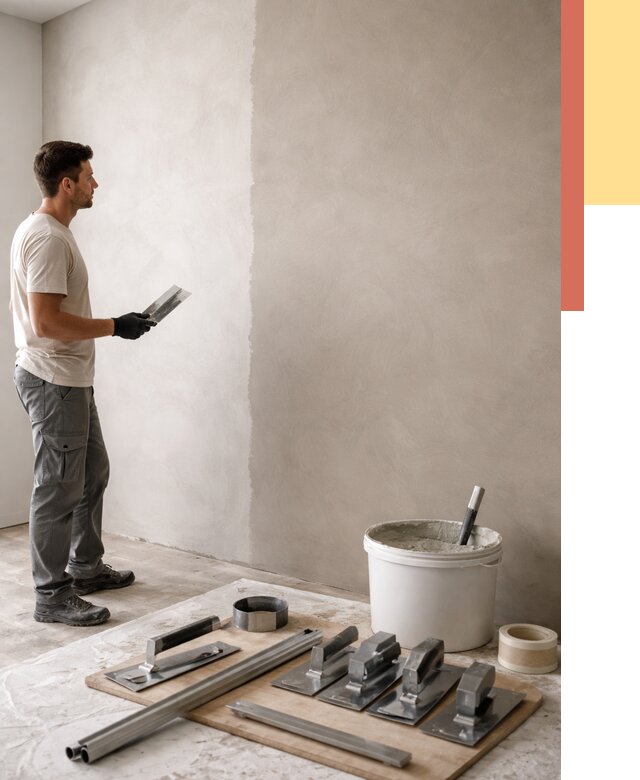 Нанесение микроцемента на стены в Аксае от 3250 руб./м2 под ключ | ОТДЕЛОЧНИК-Акс