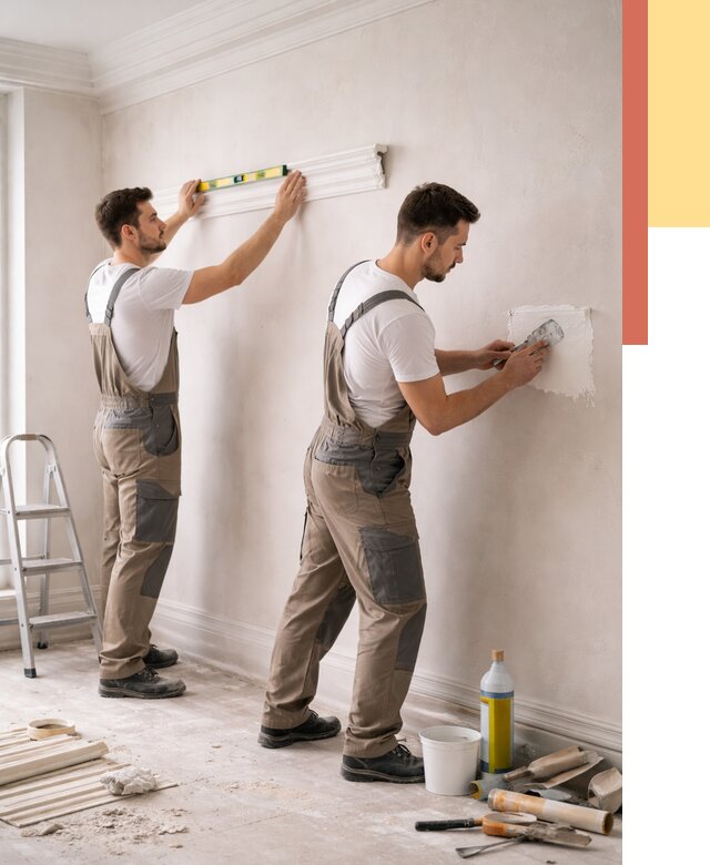 Монтаж лепнины на стены в Аксае от 4571 руб. — недорого, быстро | ОТДЕЛОЧНИК-Акс