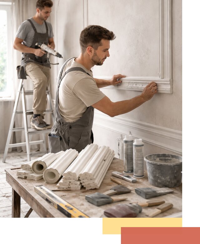 Монтаж лепнины на стены в Аксае профессионально и качественно