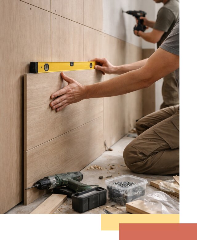 Профессиональный монтаж МДФ панелей на стены в Аксае