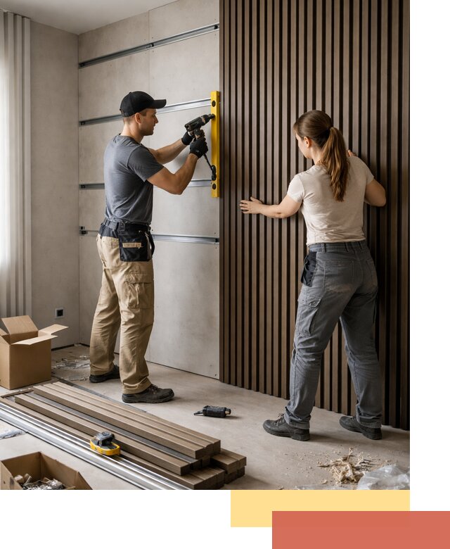 Монтаж реечных панелей на стены в Аксае