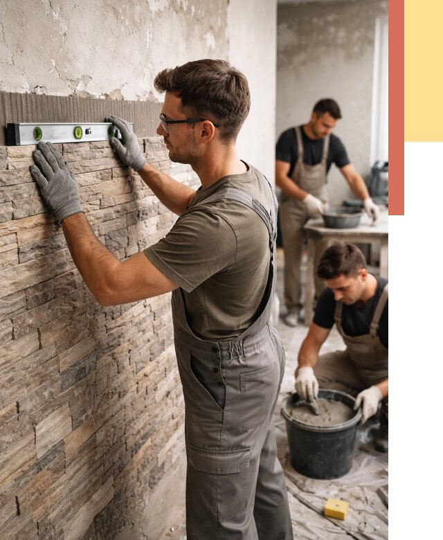 Монтаж искусственного камня в Аксае от 4571 руб. под ключ | ОТДЕЛОЧНИК-Акс