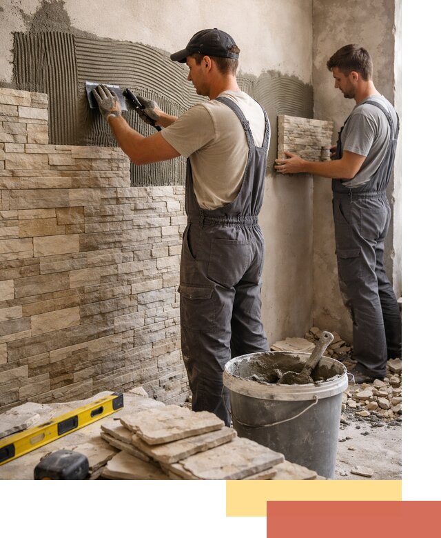 Монтаж искусственного камня в Аксае — облицовка стен и фасадов