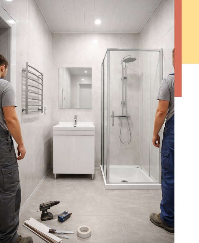 Отделка ванной комнаты панелями ПВХ в Аксае от 4571 руб. за м2 | ОТДЕЛОЧНИК-Акс