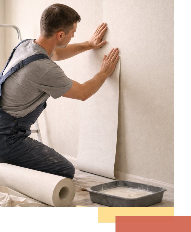 Поклейка флизелиновых обоев в Аксае качественно и быстро