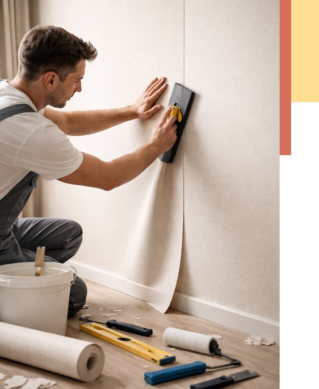 Поклейка виниловых обоев в Аксае от 4571 руб. | Быстро и недорого — ОТДЕЛОЧНИК-Акс