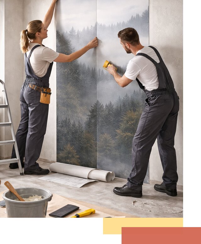 Поклейка фотообоев профессионально в Аксае под ключ