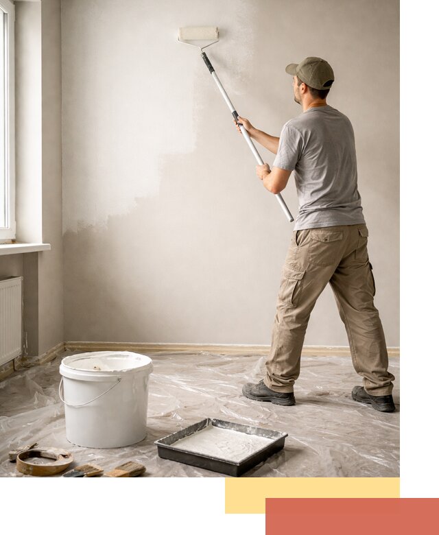 Покраска стен латексной краской в Аксае качественно и быстро