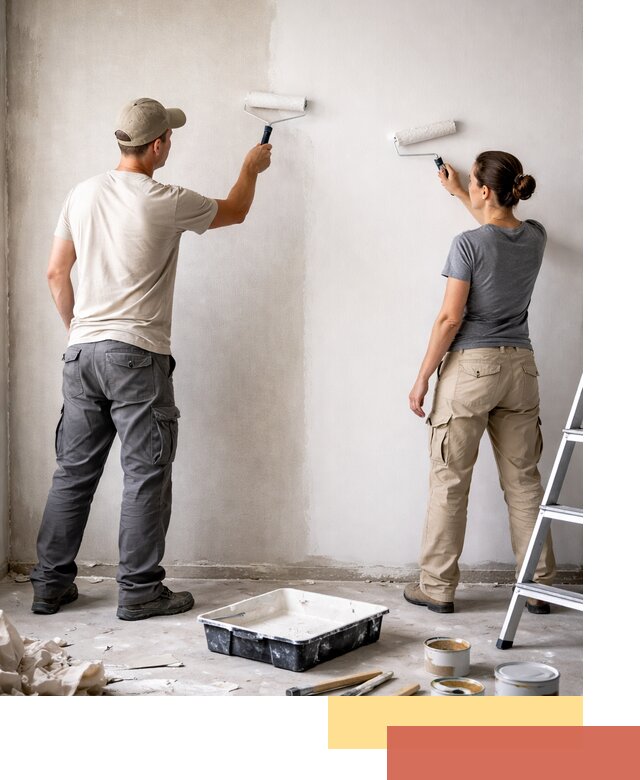 Окраска стен по стеклохолсту в Аксае качественно и долговечно