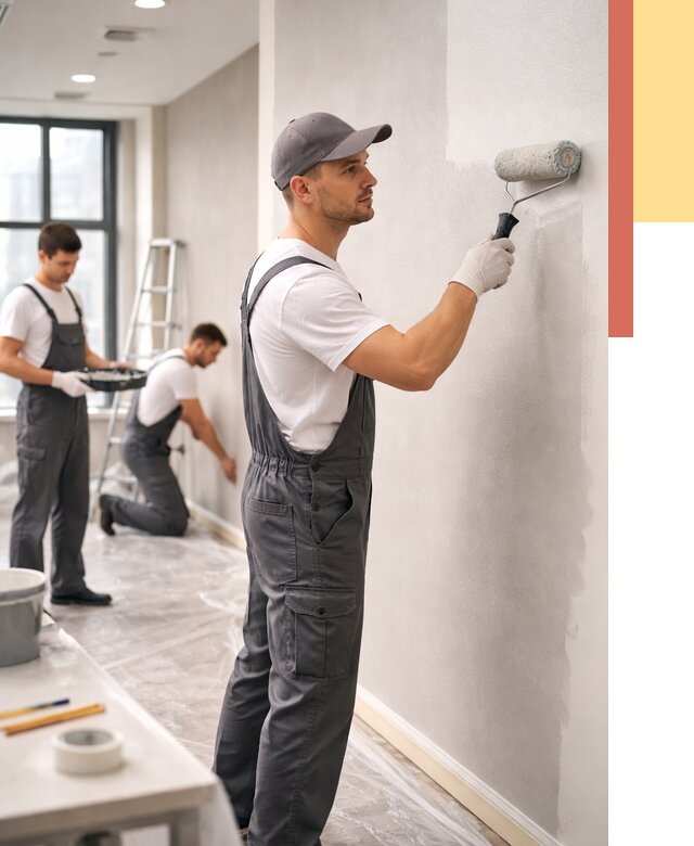 Покраска стен в офисе в Аксае от 8633 руб. — быстро и недорого | ОТДЕЛОЧНИК-Акс