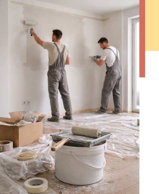 Покраска стен в квартире в Аксае от 2539 руб/м2 — быстро и недорого | ОТДЕЛОЧНИК-Акс