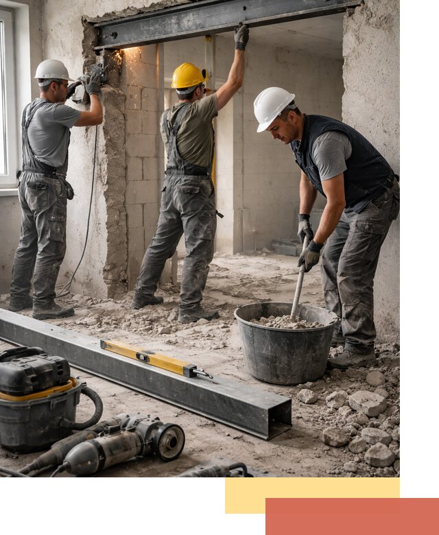 Создание проемов в стенах и несущих конструкциях в Аксае