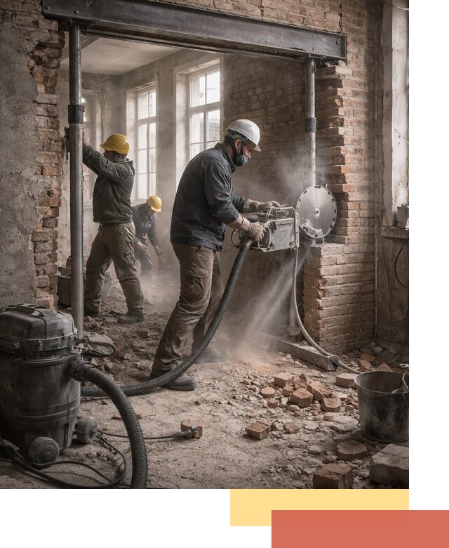 Прорезка проема в стене под дверной или оконный проем в Аксае