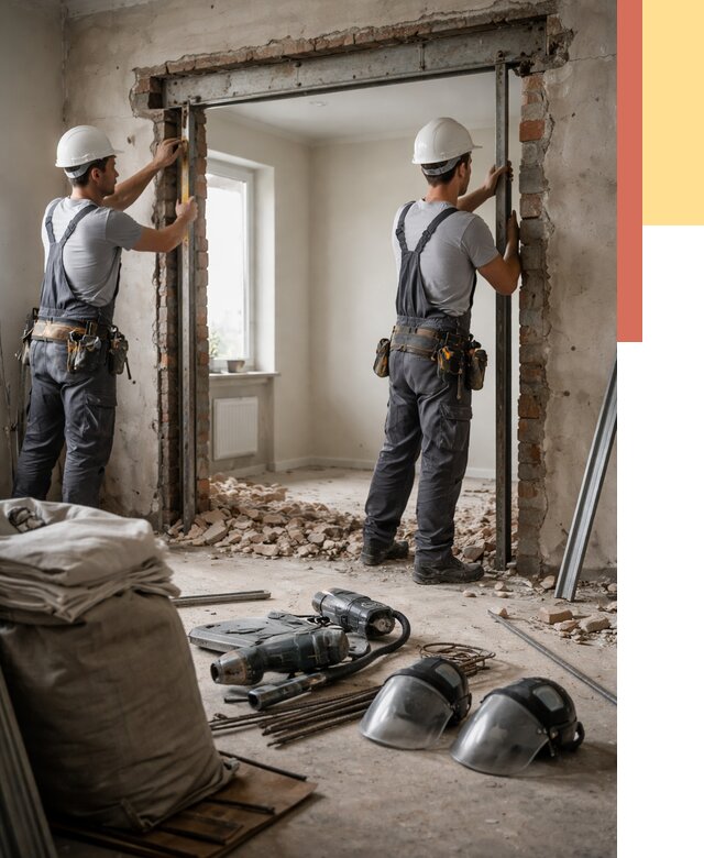 Расширение дверного проема в Аксае от 12696 руб. под ключ | ОТДЕЛОЧНИК-Акс