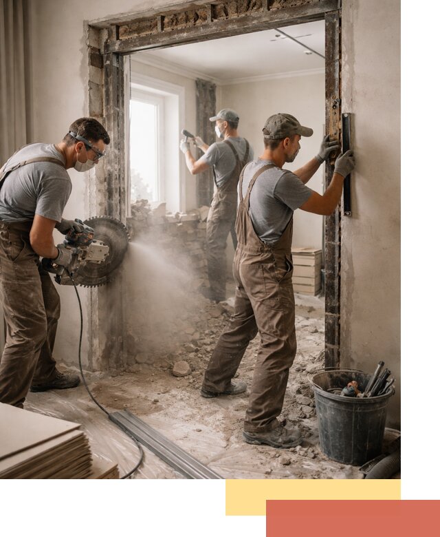 Расширение дверного проема под установку новой двери в Аксае