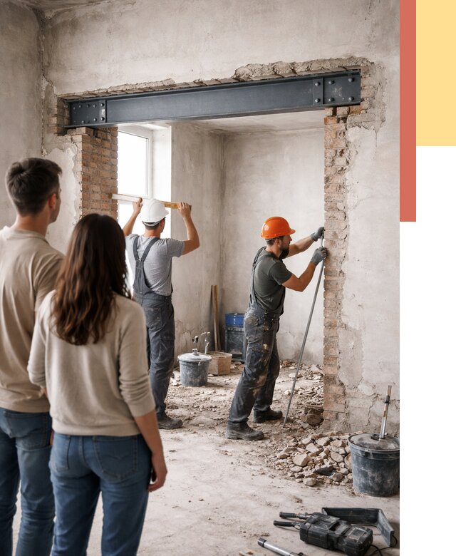 Усиление проема в стене в Аксае от 9649 руб. — усиление дверного проема металлоконструкцией | ОТДЕЛОЧНИК-Акс