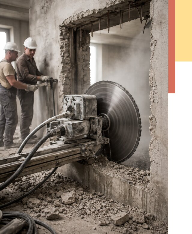 Алмазная резка проемов в Аксае от 4571 руб. быстро и недорого | ОТДЕЛОЧНИК-Акс