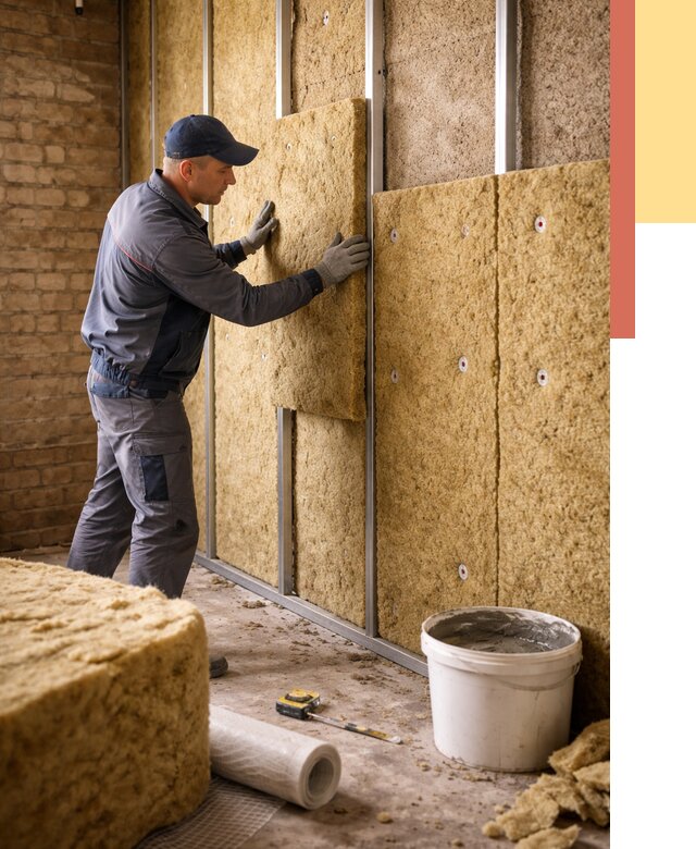 Утепление стен минватой в Аксае от 1371 руб./м2 — недорого и быстро | ОТДЕЛОЧНИК-Акс