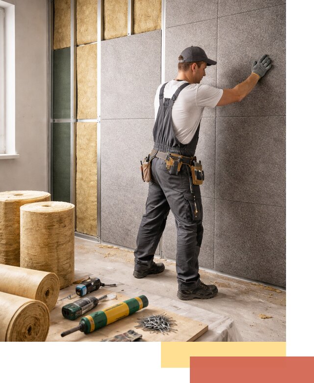 Профессиональная шумоизоляция стен в Аксае для квартиры и офиса