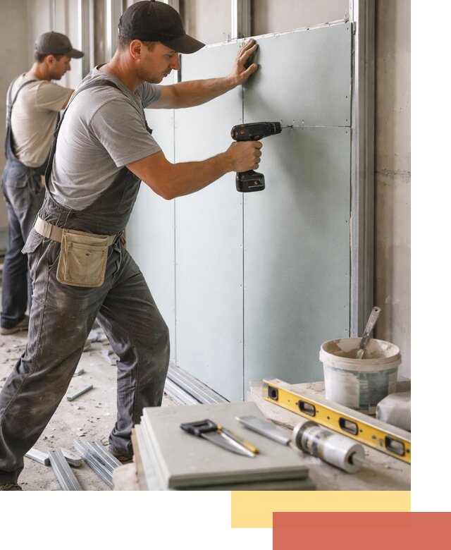 Кладка влагостойких перегородок ПГП в Аксае