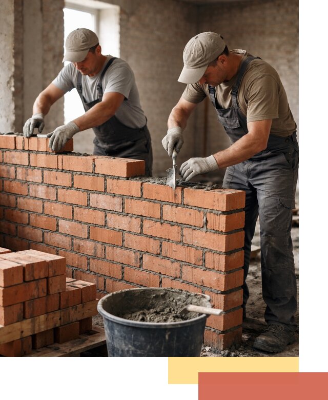 Кладка кирпичных перегородок под ключ в Аксае