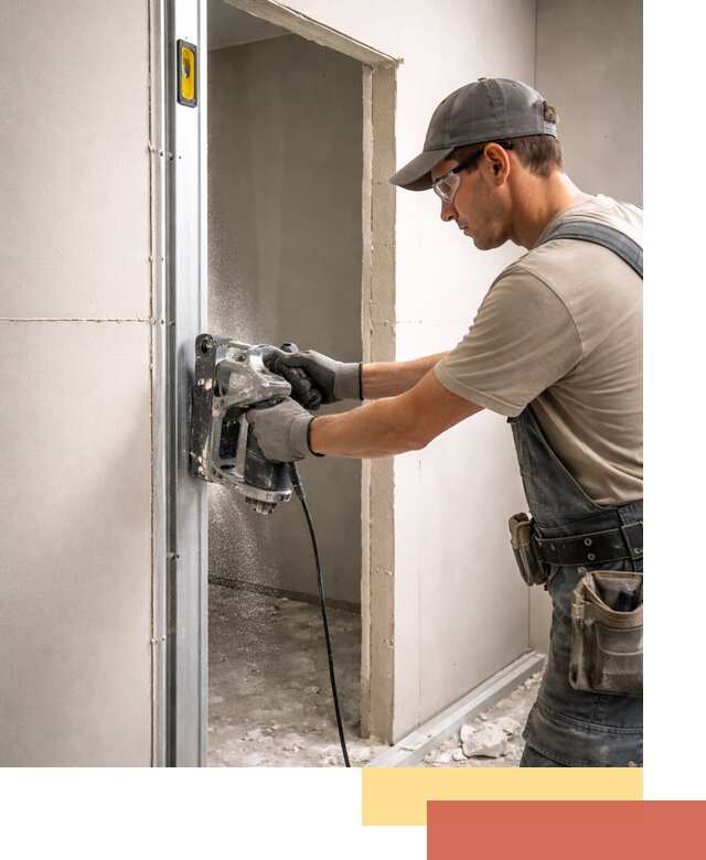 Устройство дверного проема в перегородке в Аксае