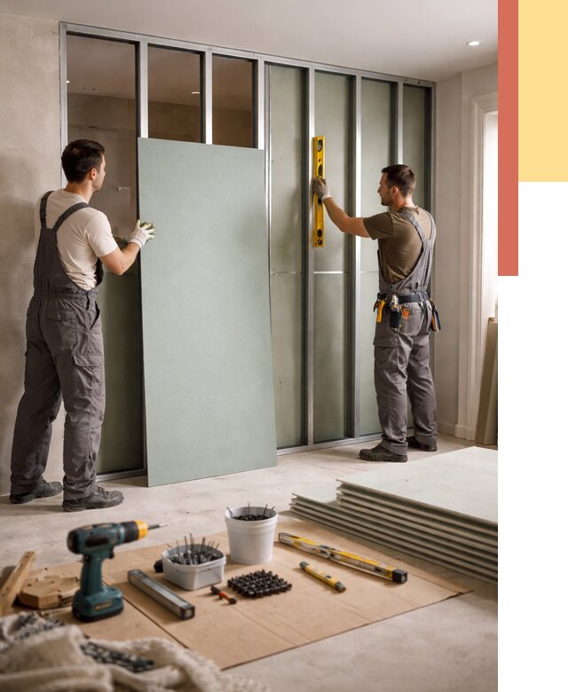 Перегородка из влагостойкого гипсокартона в Аксае от 4875 руб. — монтаж под ключ | ОТДЕЛОЧНИК-Акс