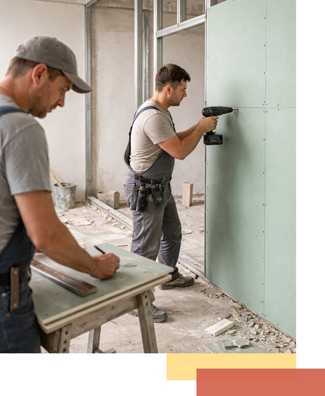 Перегородки из влагостойкого гипсокартона под ключ в Аксае