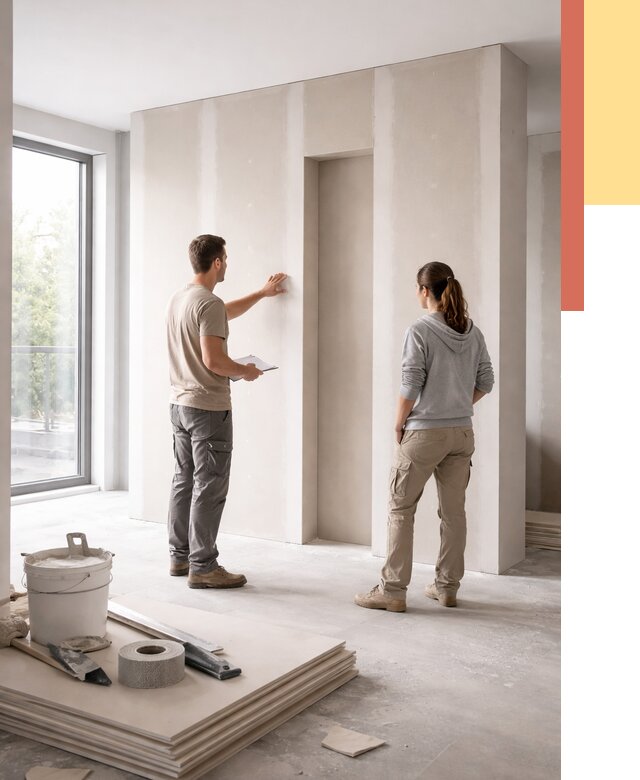 Зонирующая перегородка из гипсокартона в Аксае от 2844 руб. под ключ | ОТДЕЛОЧНИК-Акс