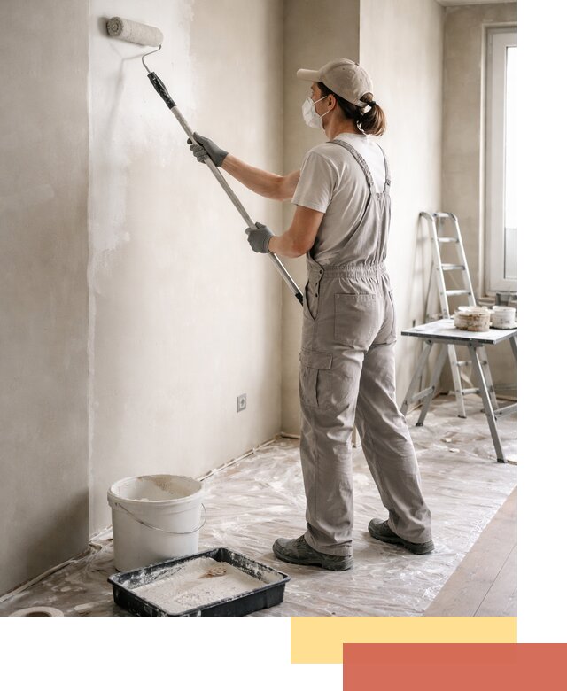 Покраска перегородок из гипсокартона в Аксае качественно и недорого