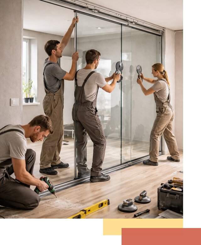 Изготовление стеклянных перегородок на заказ в Аксае