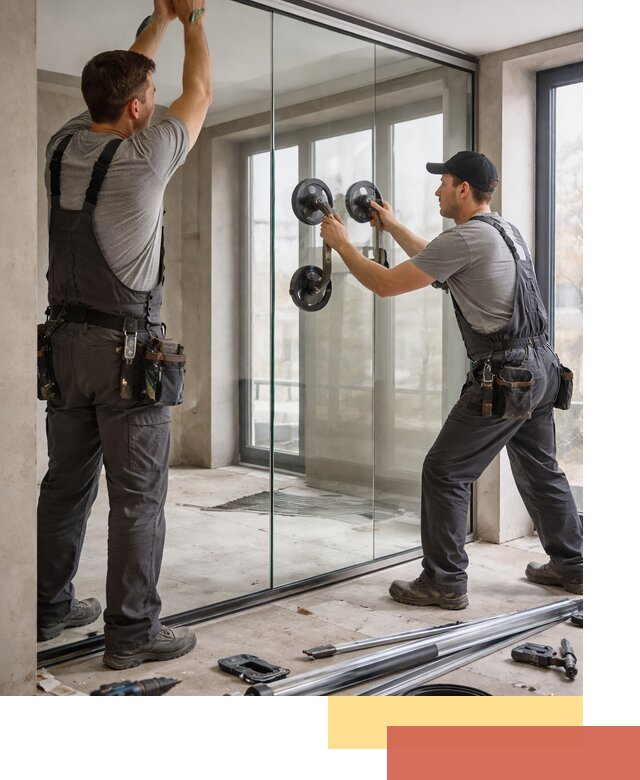 Цельностеклянные перегородки под ключ в Аксае