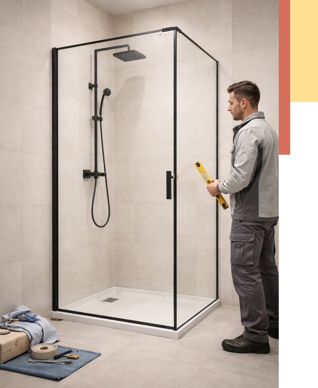 Стеклянные перегородки для душа в Аксае от 12696 руб. | Монтаж под ключ — ОТДЕЛОЧНИК-Акс