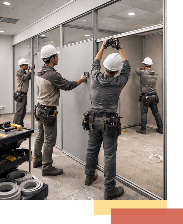 Мобильные офисные перегородки под ключ в Аксае